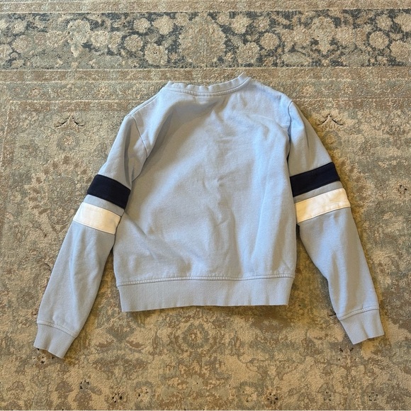 FILA womens french terry embroidered crewneck sweatshirt light blue - Picture 4 of 7